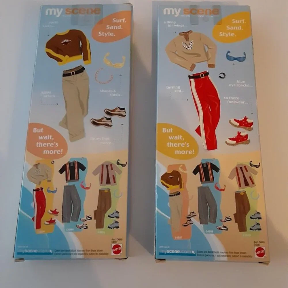 My Scene - Jammin Jamaica Boy Doll Outfits (2) New in box